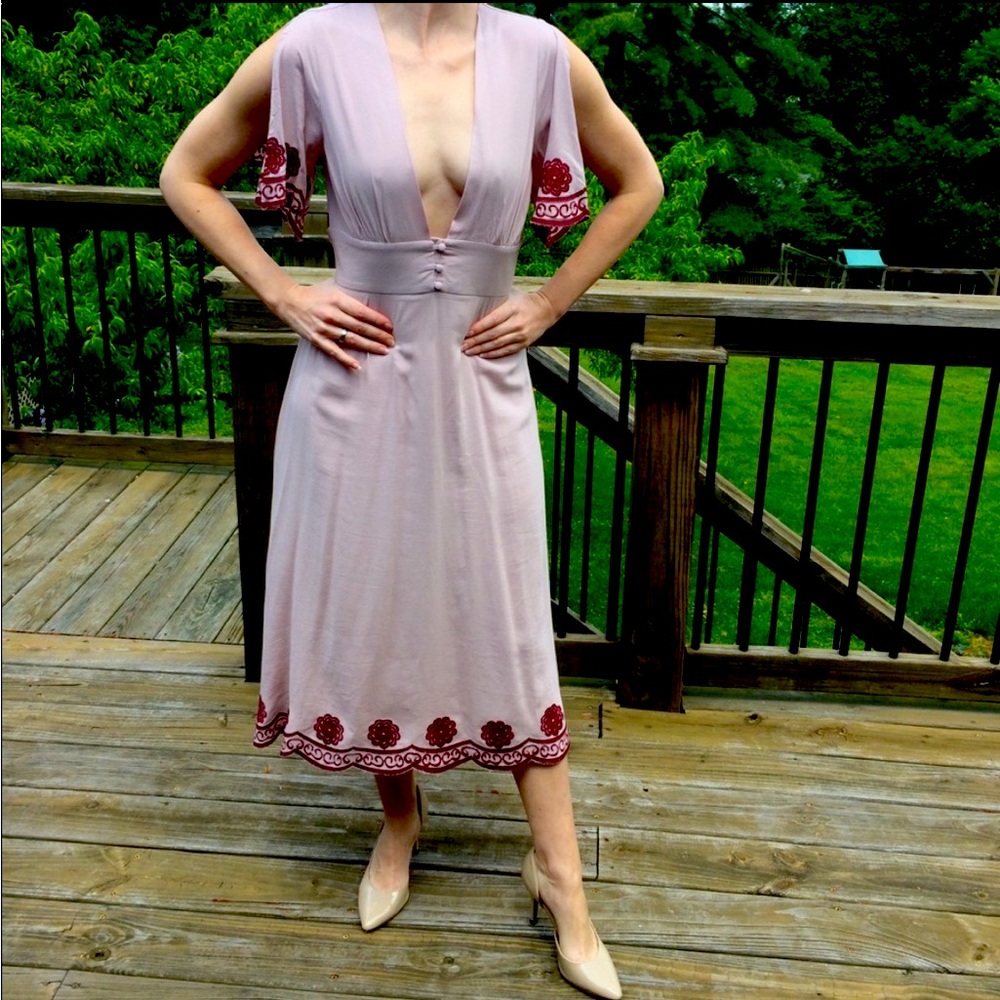 Lulus Deep V Neck Dress (XS)